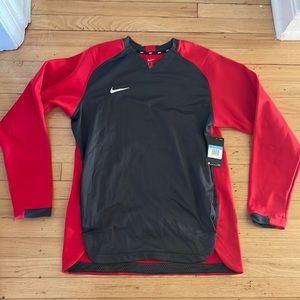 Nike baseball pullover mens m red/gray